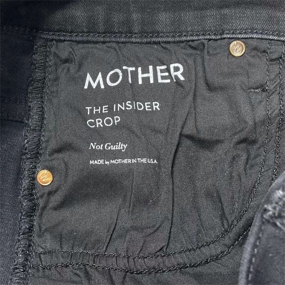 MOTHER The Insider Crop Bootcut Jean in Not Guilty Black Size 28 - Picture 8 of 10